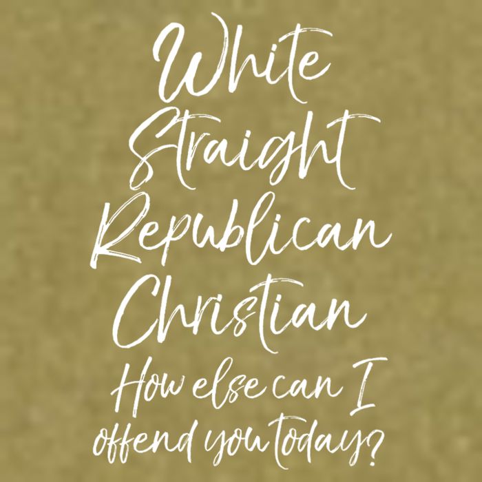 White Straight Republican Christian How Else Can I Offend Garment-Dyed Women's Muscle Tee