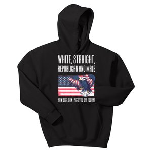 White Straight Republican Male Kids Hoodie