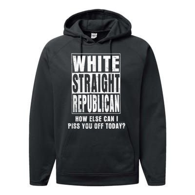 White Straight Republican How Else Performance Fleece Hoodie