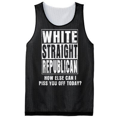 White Straight Republican How Else Mesh Reversible Basketball Jersey Tank