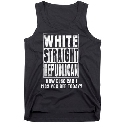 White Straight Republican How Else Tank Top