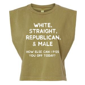 White Straight Republican Male Garment-Dyed Women's Muscle Tee