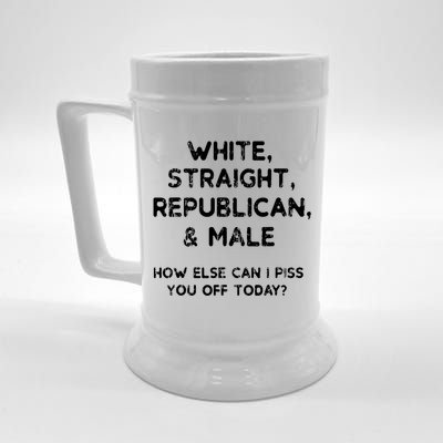 White Straight Republican Male Beer Stein