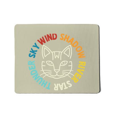 Wind Shadow River Star Thunder Sky Cat Feline Mousepad
