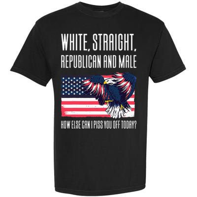 White Straight Republican Male Garment-Dyed Heavyweight T-Shirt