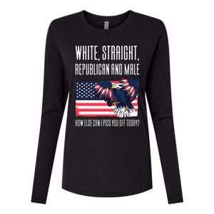 White Straight Republican Male Womens Cotton Relaxed Long Sleeve T-Shirt