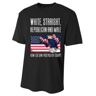 White Straight Republican Male Performance Sprint T-Shirt