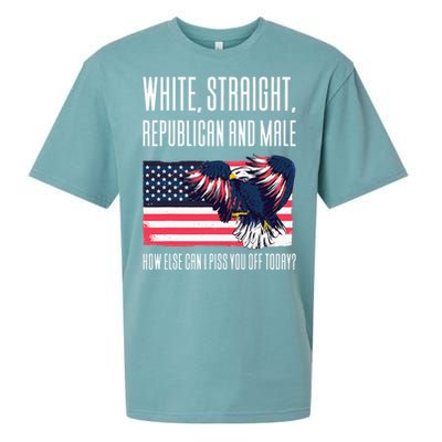 White Straight Republican Male Sueded Cloud Jersey T-Shirt