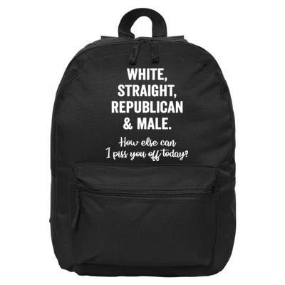 White Straight Republican Male 16 in Basic Backpack