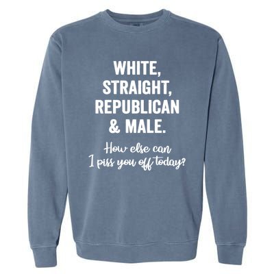 White Straight Republican Male Garment-Dyed Sweatshirt