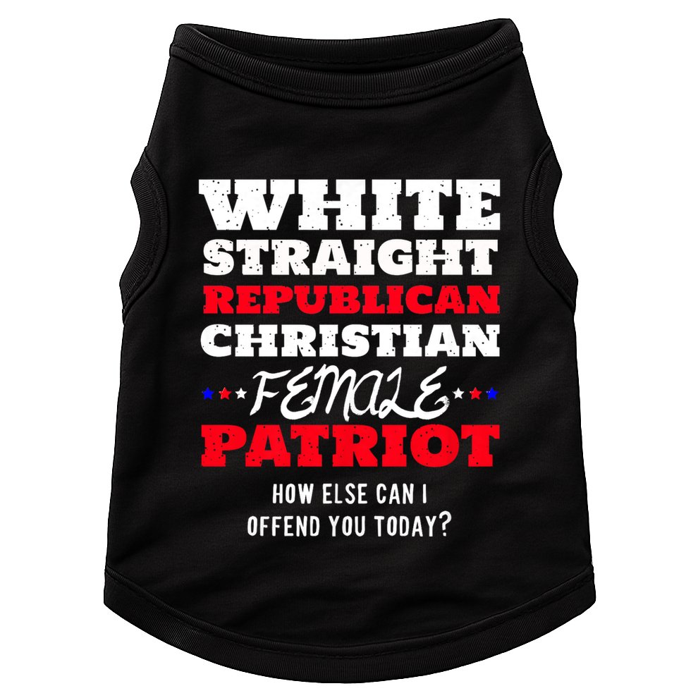 White Straight Republican Christian Female Patriot Doggie Tank