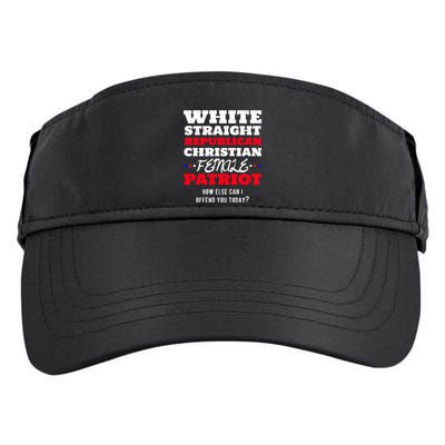 White Straight Republican Christian Female Patriot Adult Drive Performance Visor