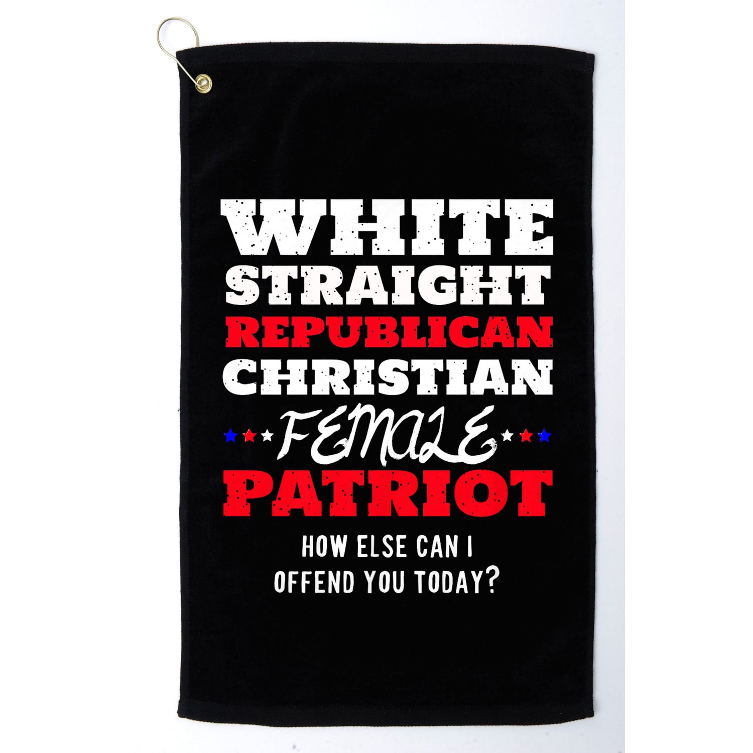 White Straight Republican Christian Female Patriot Golf Towel