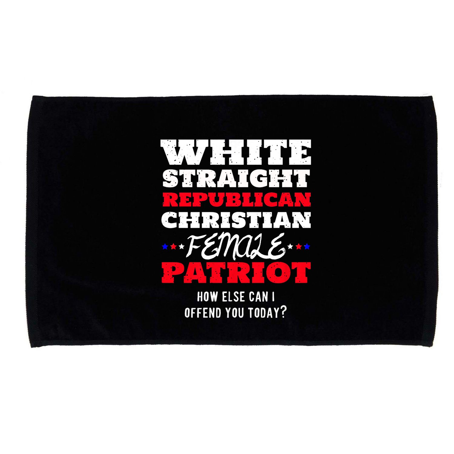 White Straight Republican Christian Female Patriot Microfiber Hand Towel