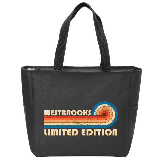Westbrooks Surname Retro Vintage 80s 90s Birthday Reunion Zip Tote Bag