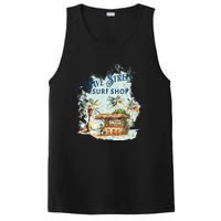 Wave Street Retro Vacation Beach Surfing Sunset Beach Hut PosiCharge Competitor Tank