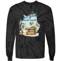 Wave Street Retro Vacation Beach Surfing Sunset Beach Hut Tie-Dye Long Sleeve Shirt