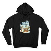 Wave Street Retro Vacation Beach Surfing Sunset Beach Hut Tall Hoodie