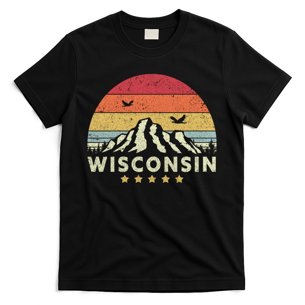 Wisconsin Shirt. Retro Style WI, USA T-Shirt
