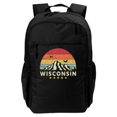 Wisconsin Shirt. Retro Style WI, USA Daily Commute Backpack