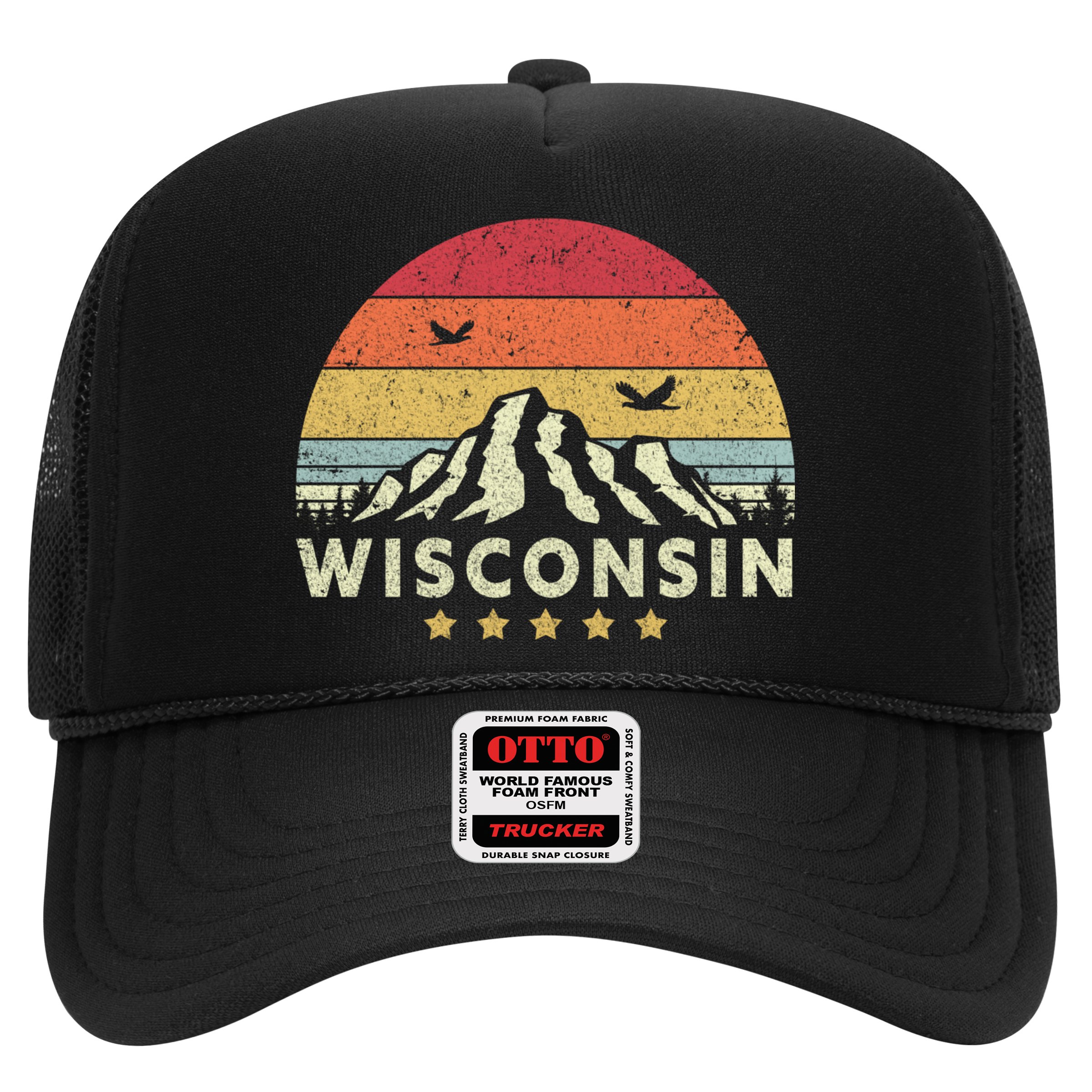 Wisconsin Shirt. Retro Style WI, USA Hat