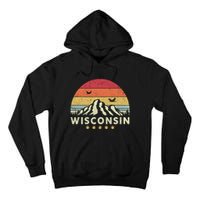 Wisconsin Shirt. Retro Style WI, USA Tall Hoodie