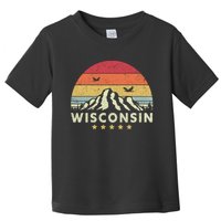 Wisconsin Shirt. Retro Style WI, USA Toddler T-Shirt