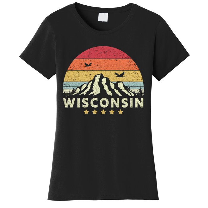 Wisconsin Shirt. Retro Style WI, USA Women's T-Shirt