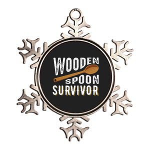 Wooden Spoon Survivor Champion Funny Gift Metallic Star Ornament