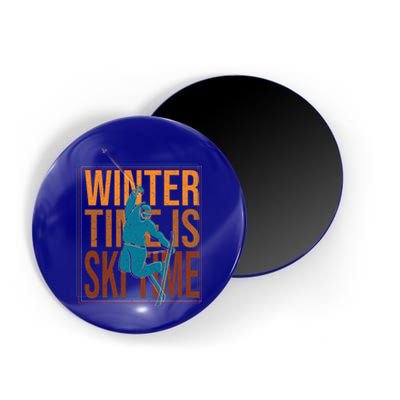 Winter Ski Skier Skiing Gift Magnet