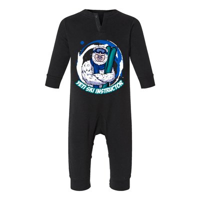 Winter Sports Ski Snowboarder Skier Yeti Bigfoot Gift Infant Fleece One Piece