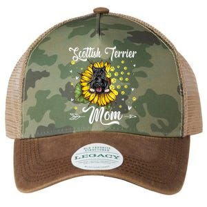 Womens Sunflower Scottish Terrier Mom Dog Lover Gift Legacy Tie Dye Trucker Hat