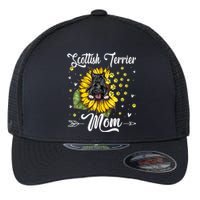 Womens Sunflower Scottish Terrier Mom Dog Lover Gift Flexfit Unipanel Trucker Cap