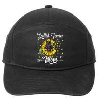 Womens Sunflower Scottish Terrier Mom Dog Lover Gift 7-Panel Snapback Hat