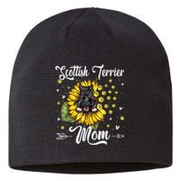 Womens Sunflower Scottish Terrier Mom Dog Lover Gift Sustainable Beanie