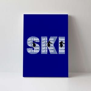 Winter Sports Ski Funny Gift For Mom Dad Canvas