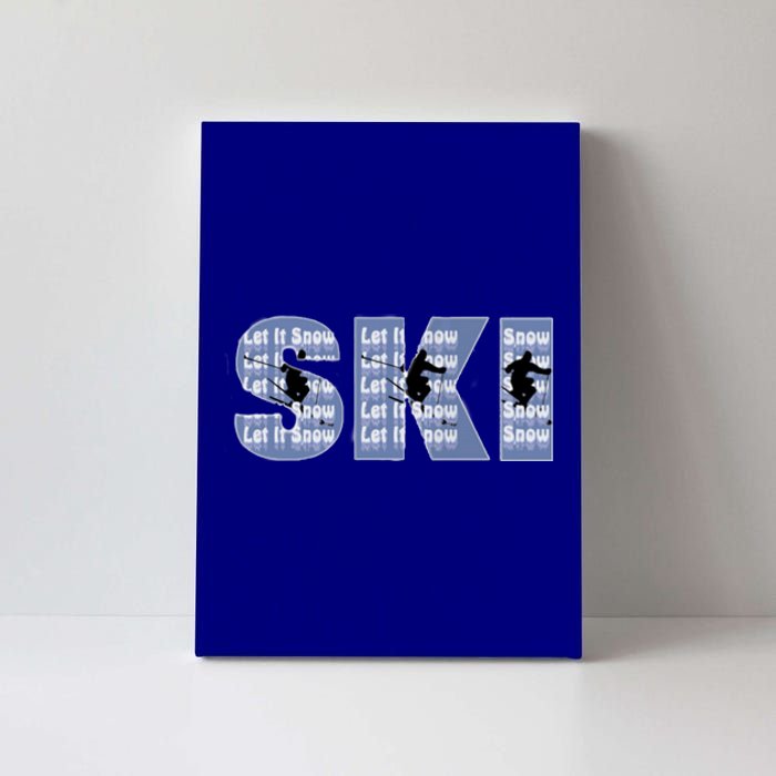 Winter Sports Ski Funny Gift For Mom Dad Canvas