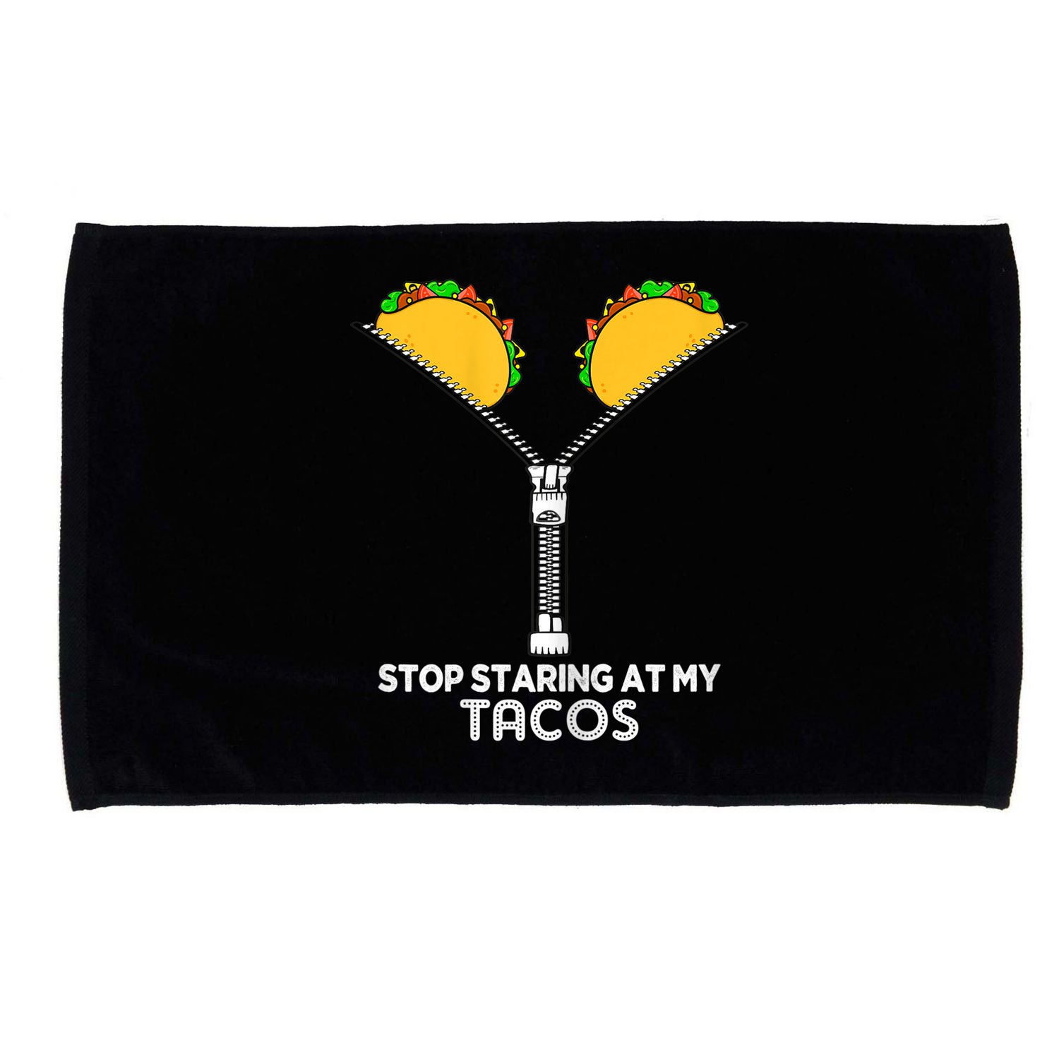 Wo Stop Staring At My Tacos Mexican Cinco De Mayo Microfiber Hand Towel