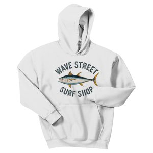 Wave Street Surf Shop Yellow Fin Tuna Graphic Fishing Kids Hoodie