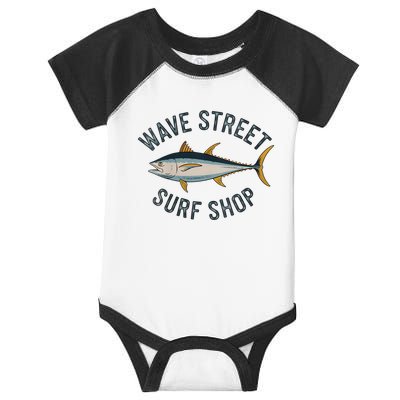 Wave Street Surf Shop Yellow Fin Tuna Graphic Fishing Infant Baby Jersey Bodysuit