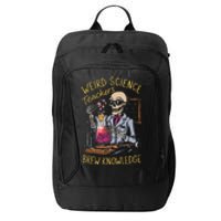 Weird Science Skeleton Halloween Teachers Brew Knowledge City Backpack