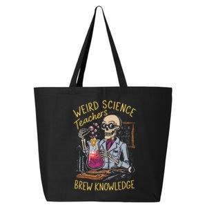 Weird Science Skeleton Halloween Teachers Brew Knowledge 25L Jumbo Tote