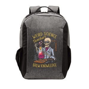 Weird Science Skeleton Halloween Teachers Brew Knowledge Vector Backpack