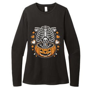 Women Skeleton S Pregnancy Announcement Mom Halloween Womens CVC Long Sleeve Shirt