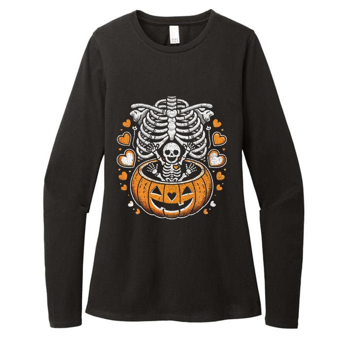 Women Skeleton S Pregnancy Announcement Mom Halloween Womens CVC Long Sleeve Shirt