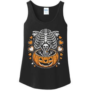 Women Skeleton S Pregnancy Announcement Mom Halloween Ladies Essential Tank