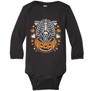 Women Skeleton S Pregnancy Announcement Mom Halloween Baby Long Sleeve Bodysuit