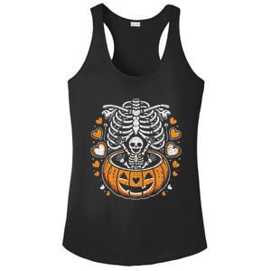 Women Skeleton S Pregnancy Announcement Mom Halloween Ladies PosiCharge Competitor Racerback Tank