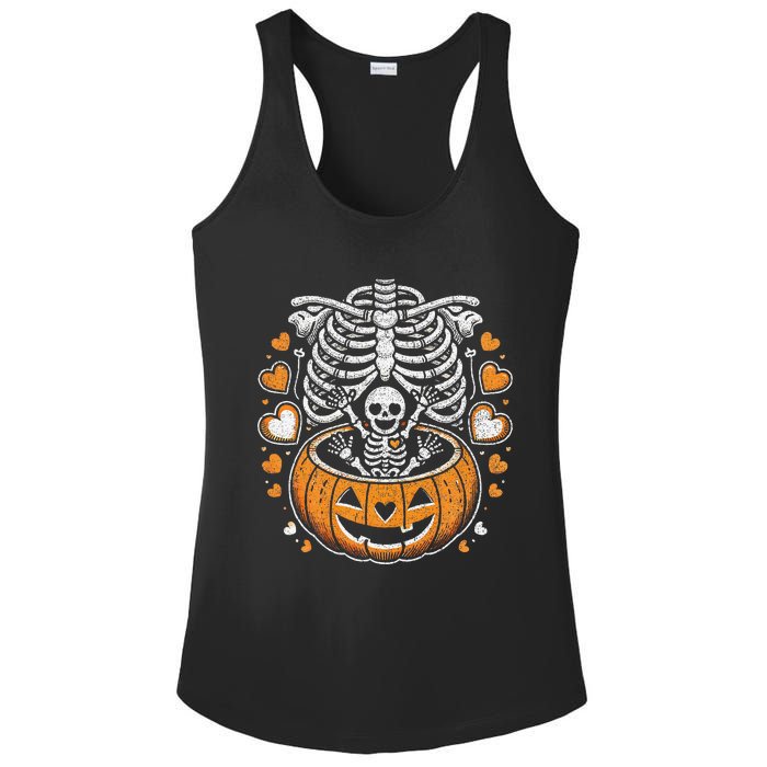 Women Skeleton S Pregnancy Announcement Mom Halloween Ladies PosiCharge Competitor Racerback Tank