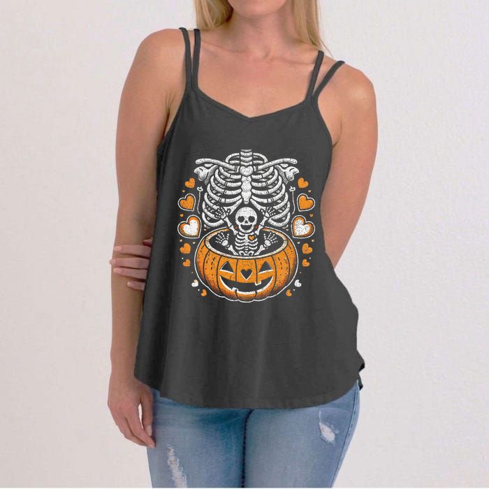 Women Skeleton S Pregnancy Announcement Mom Halloween Women's Strappy Tank